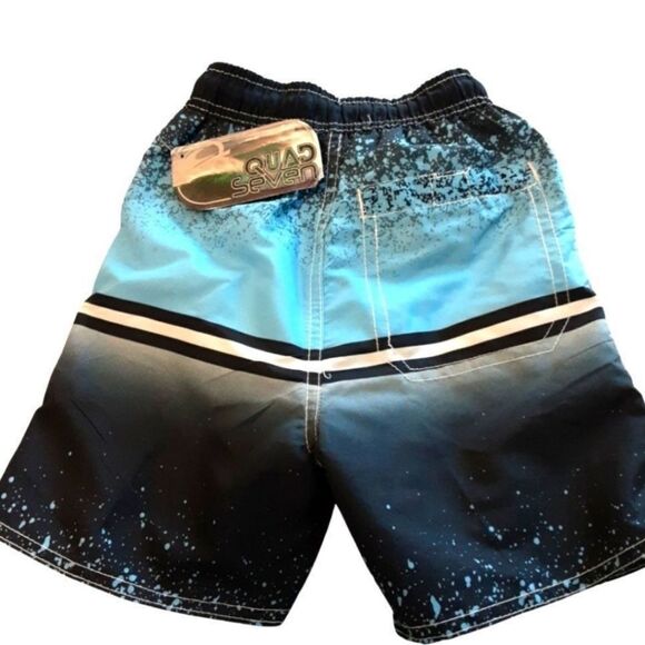 QUAD‎ SEVEN Swim Trunks Striped Colorblock Toddler Size 2 - Picture 2 of 8